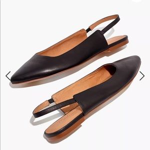 Madewell The Margot Slingback Flat in Leather